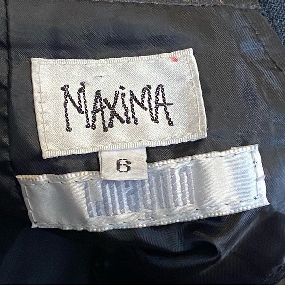 Vintage MAXIMA Women Black Leather Short Skirt Size 6-Fit like XS/S - Picture 4 of 6